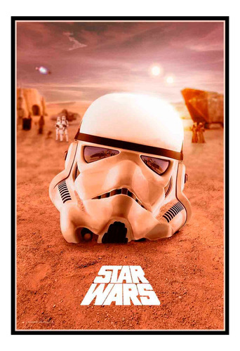 Cuadro Premium Poster 33x48cm Mascara Clon Star Wars