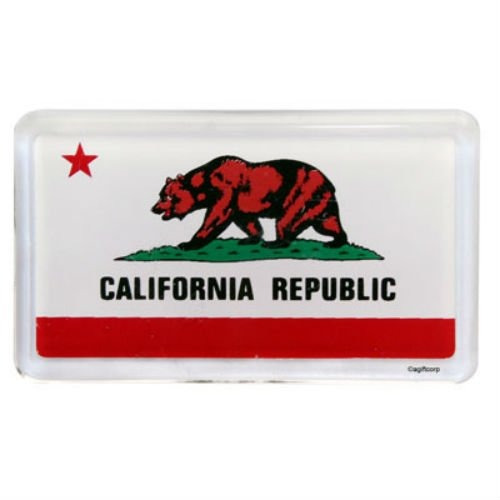 Imán Del Recuerdo De La Bandera De California Acrílico Peque