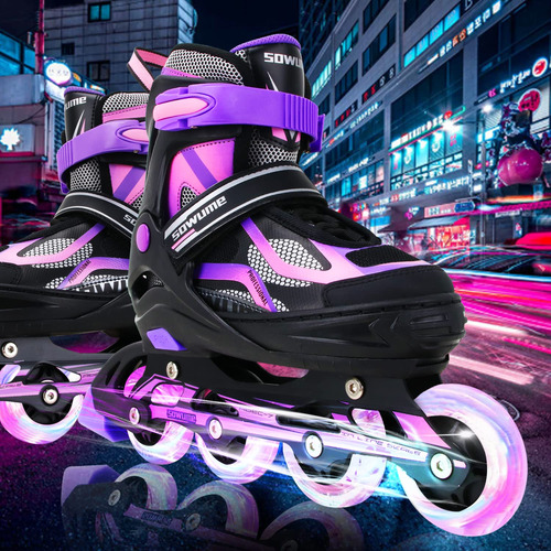 Patines En Línea Ajustables Con Ruedas Iluminadas Niñas Y Ni