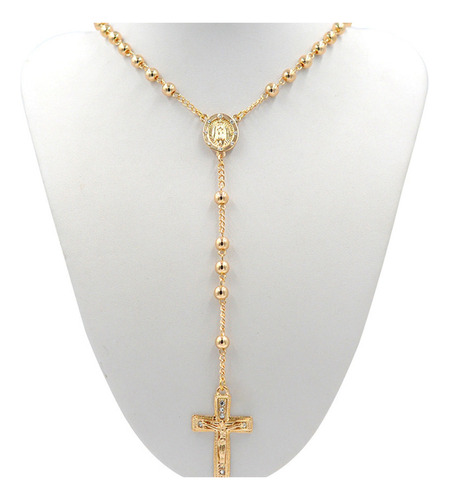 Collar Con Colgante En Forma De Crucifijo Cadena De Plata 2