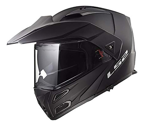 Ls2 Metro V3 - Casco Modular Para Moto, Sólido, Xs, Negro .