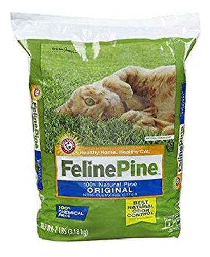 Feline Pine Arena Original Para Gatos, Bolsas De 7 Libras