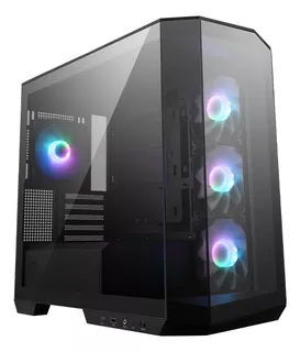 Gabinete Msi Mag Pano M100r Micro Atx C/templado Argb Usb-c Color Negro