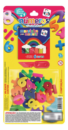 Imagem 1 de 3 de Brinquedo Educativo Número Massinha Cores Sortidas Pica Pau