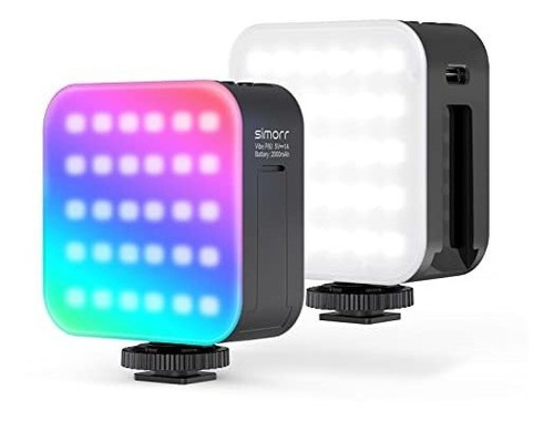 Simorr Luz Video Rgb Doble Cara 360° Adaptador Zapata 1