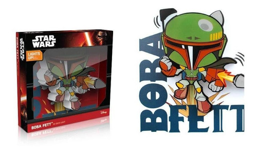 Lampara De Pared 3d Mini Deco Boba Fett - Star Wars