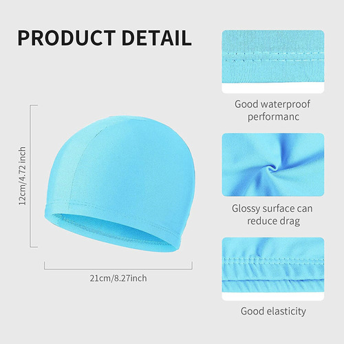 // 6 Gorros De Natación De Tela Impermeables Para