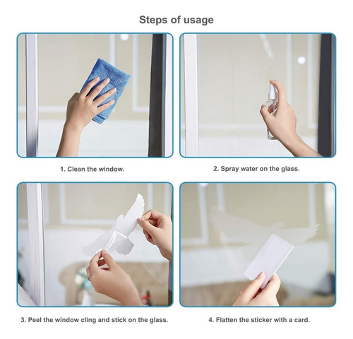16 Adhesivos Para Ventanas, Colibrí Anticolisión Para
