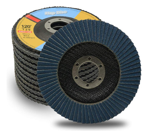 Flap Disc 120 Grit 4.5  X 7/8 , Rueda Abrasiva Abrasiva T29