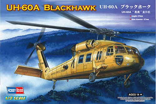 Kit Para Montar American Uh-60a Blackhawk Helicopter - 1/72 
