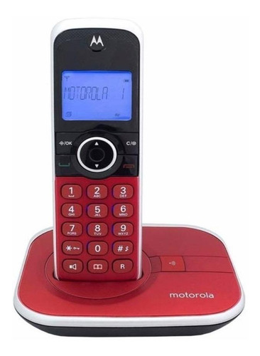 Imagen 1 de 2 de Teléfono inalámbrico Motorola GATE4800 rojo