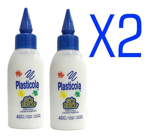 Adhesivo Vinílico Plasticola 40 Grs X 2 Unidades