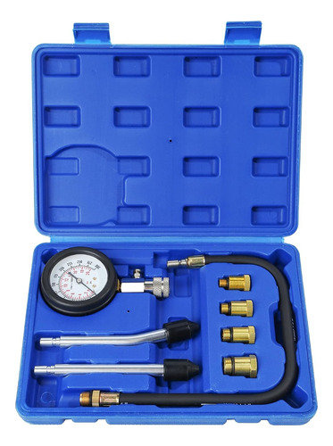 Set 8pc Compresometro Motor Nafta Medidor Compresion Tester