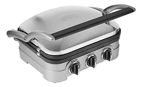 Asador eléctrico Cuisinart Gr-4np1 110V silver with silver/black dials