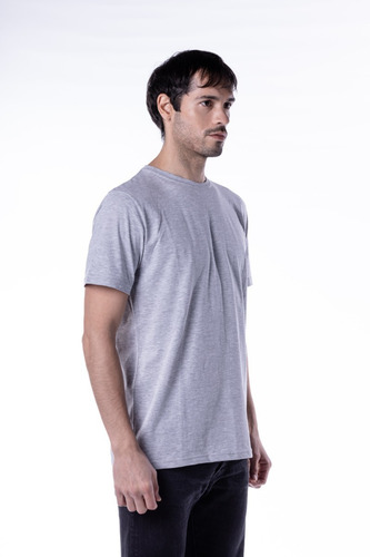 Pack 2 Remeras Hombre Manga Corta Gris Y Negro Melange Mizu