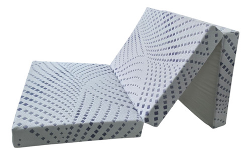 Colchon Plegable De 3 Secciones Con Memory Foam Resistente Gris