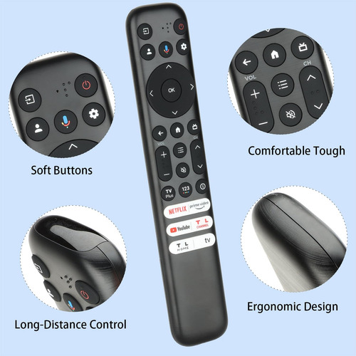 Control Remoto Por Voz Compatible Con Tcl Rc902v Fmr1 Android Tv 65x925 50p725g 55c728 X925 75h720 40s330 32s330 43s434 50s434 55s434 65s434 70s430 75s434 43s446 21001 000025 85x925