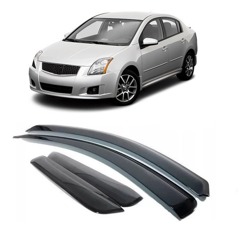 Calha Defletor Chuva Fume Nissan Sentra 2007 A 2012 2013 