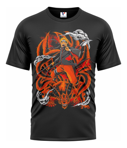 Playera Naruto Uchiha, Cuello Redondo 100% Algodón