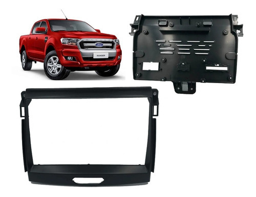 Moldura 9 Polegadas Ford Ranger 2016 A 2023 Preto Fosco