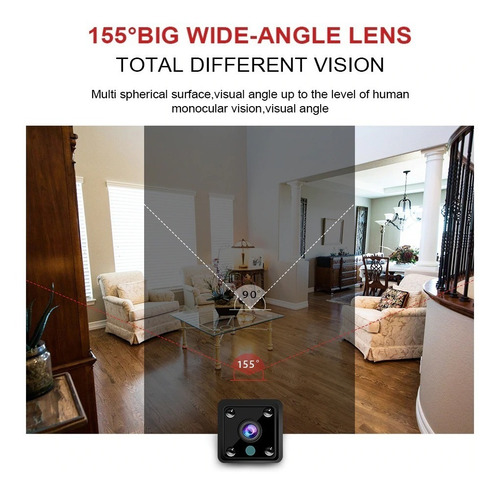 Mini Cámara Espía Hd Wifi 1080p Monitoreo En Vivo