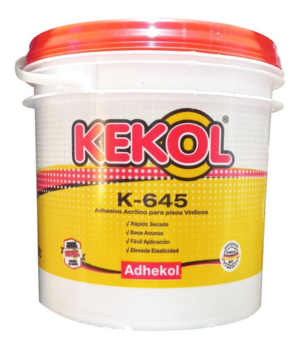 Adhesivo Base Acuosa Adhekol Kekol K645 Piso Vinilico 4kg
