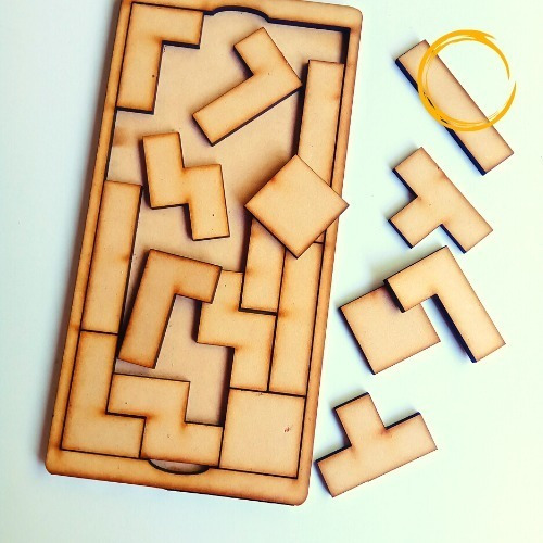 Tetris Fibrofacil Mdf Souvenirs X 20 Unidades