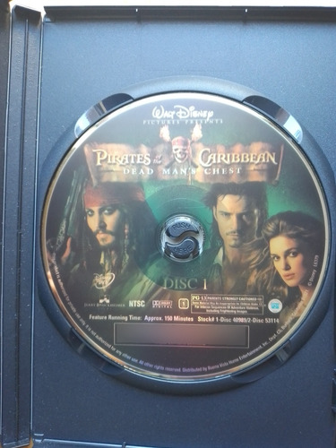 Lote 2 Dvd: Piratas Del Caribe 1 Y 2 Johnny Depp Hotsale (Usado)