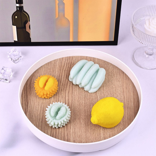 (lm) Moldes Para Velas Con Forma De Fruta Durians/limón/plát