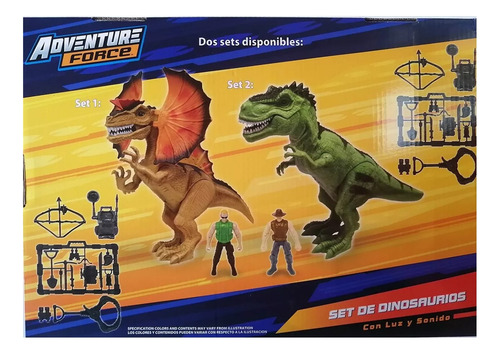 Set De Dinosaurio Con Luz Sonido Y Accesorio Adventure Force