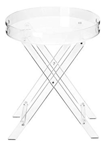 Mesa Plegable Pequeña De Acrílico Transparente Artmaze, Mesa