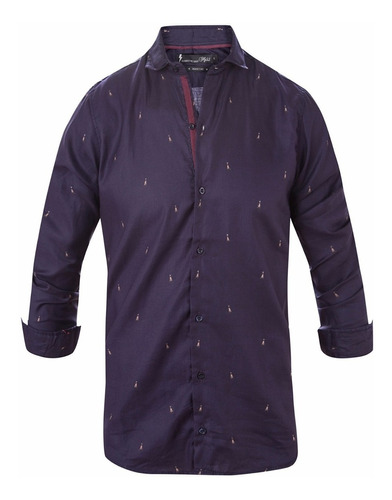 Imagen 1 de 3 de Camisa Galgos Elastizada Slim Fit Hombre- Quality Import Usa