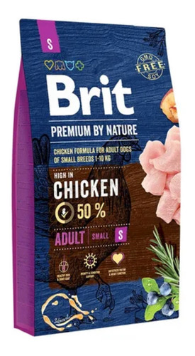 Imagen 1 de 1 de Alimento Brit Brit Premium by Nature Adult Small para perro adulto de raza pequeña sabor pollo en bolsa de 3kg
