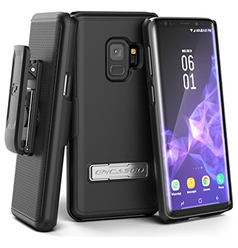 Funda Para Galaxy S9 Negra Clip Para Cinturon Delgada Lisa