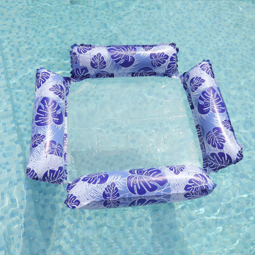 Hamaca Flotante Inflable Para Piscina, Azul Oscuro