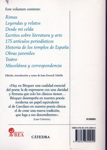 Obras Completas (becquer) - Becquer - Catedra