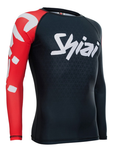 Remera Rashguard Lycra Manga Larga Shiai Rashone Mma Bjj