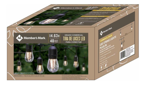 Serie Luces Led Estilo Vintage Member's Mark Con 24 Focos