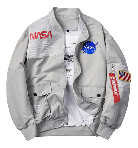 Hombre Chaqueta De Aviador De La Nasa De Marca Compartida