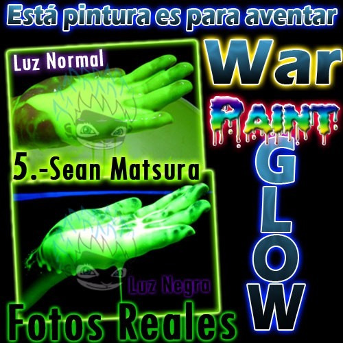 2 Litros War Paint Glow Articulos Luminosos