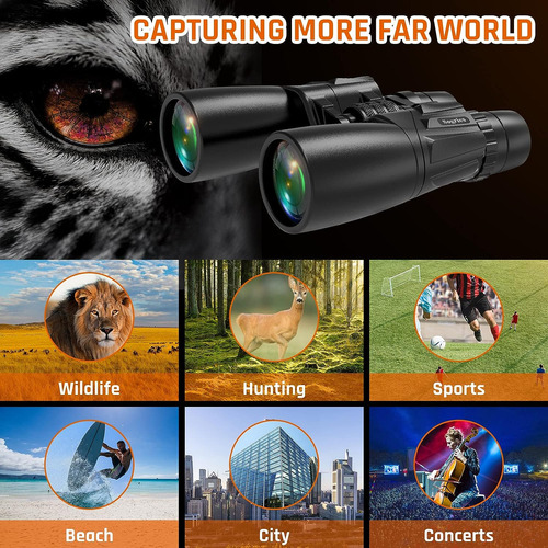 10-30x50 Zoom Binoculars For Adults, High Powered Military B