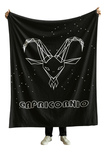 Cobija Frazada Varios Diseños Espiritualidad + Cuarzo Regalo Signo Zodiacal Capricornio Frazada Ligera 110x160cm