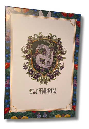 Cuadro Harry Potter - Slytherin - 33x22 Cm Edición Limitada Color Floral