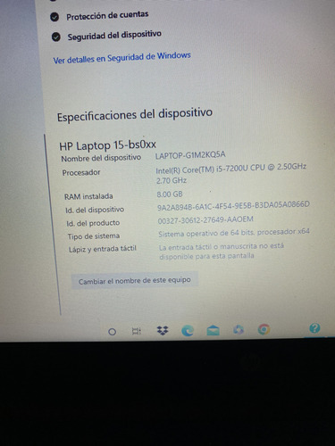 Hp Laptop 15 - Bs0xx Inter (r) Core (tm) I5, Ram 8 Gb (Usado)