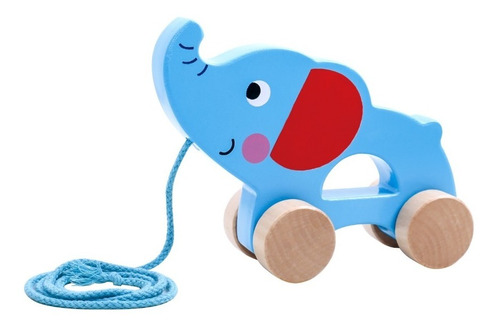 Juguete Madera Tooky Toy Elefante De Arrastre