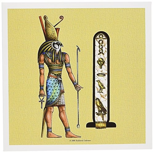 Horus Egyptian God Pagan Art Greeting Card 6 X 6