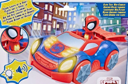 Spidey Amazing Friends Con Carro Araña Con Luces Y Sonidos