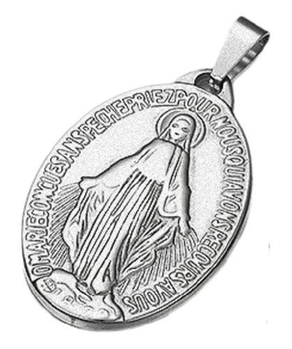 Medalla Milagrosa En Acero Inoxidable 3,5cm