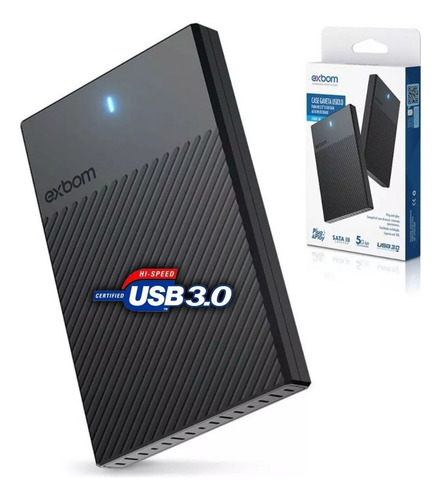 Case Gaveta Hd Sata Externo 2.5 Notebook Usb 3.0 Slim 5 Gbps