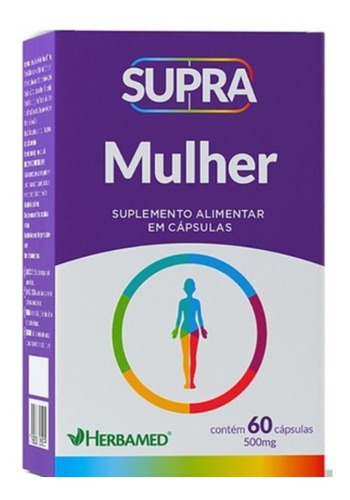 Supra Mulher Suplemento Alimentar 60 Cápsulas 500mg Herbamed